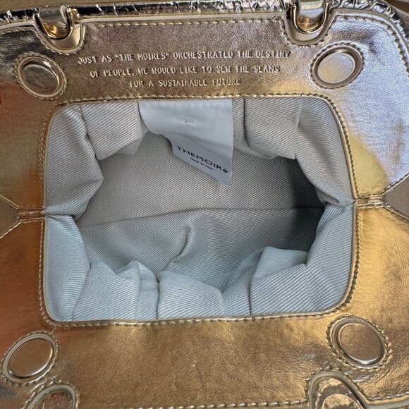 Themoire Tia Pinatex Fabric Clutch - Gold - Picture 6 of 9